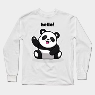 hello panda Long Sleeve T-Shirt